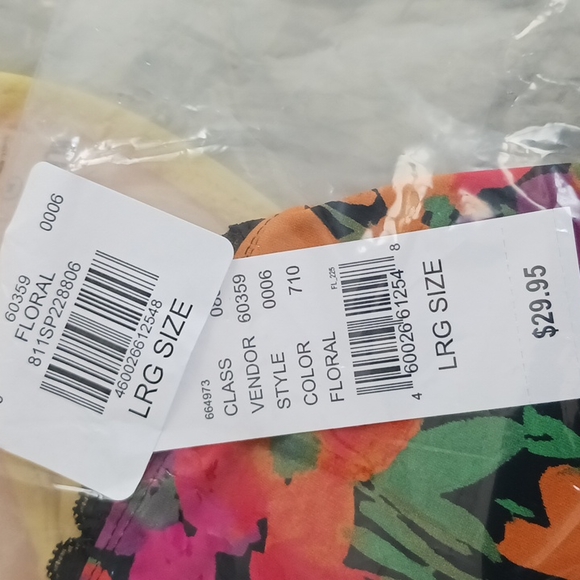 Floral Dandelion Lace Side Tie Bikini Bottom, Large, Muiticolor - Picture 5 of 5